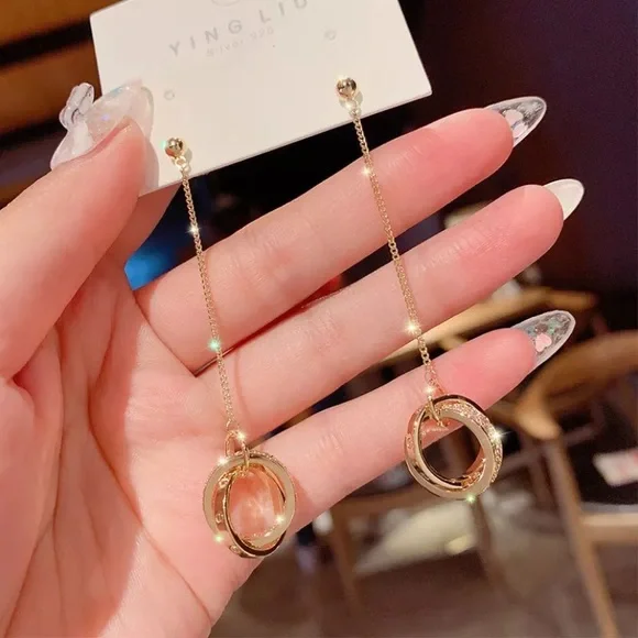 New 18k gold plated tassel earrings - Picture 4 of 4